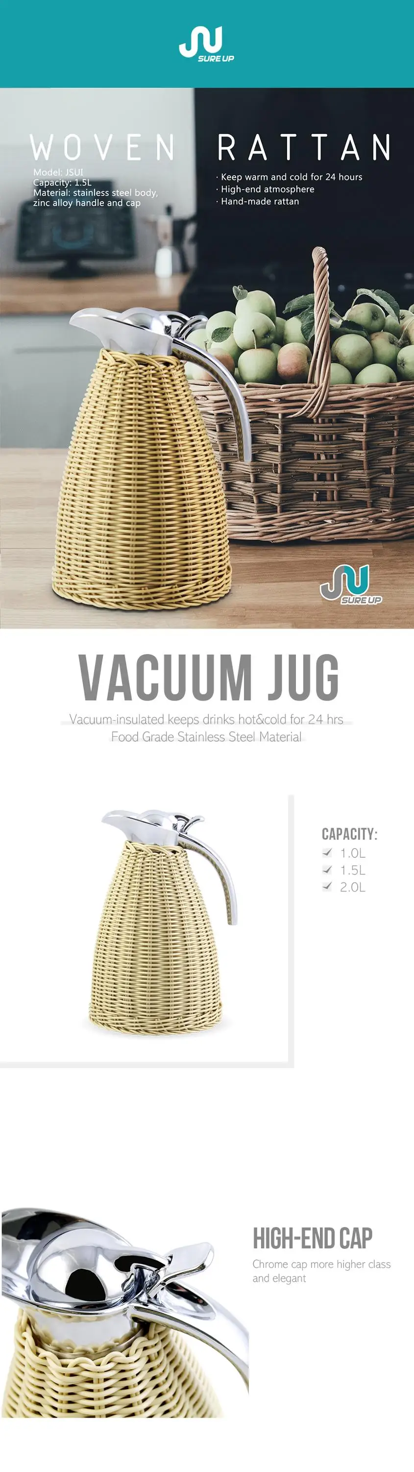 rattan wrapped thermos