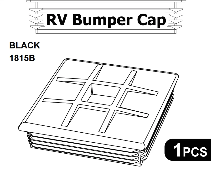 Rv Bumper Cover Fits Standard 4'' Square Bumpers And Conceal Sewer