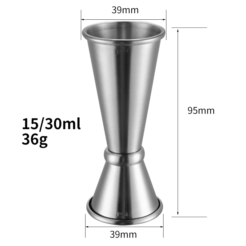 Metal Double Ounce Cup Bar Stainless Steel Cocktail Japanese Style