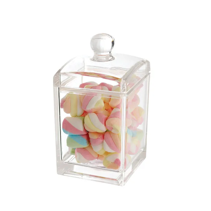 Decorative Square Acrylic Candy Nut Container Jar With Lid Buy