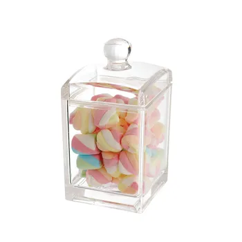 Decorative Square Acrylic Candy Nut Container Jar With Lid Buy