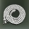 3mm Copper Zircon Tennis Chain 1 Row Necklace Hip hop Bling Jewelry Gold Silver CZ Tennis Chain Necklace Iced Out CN033