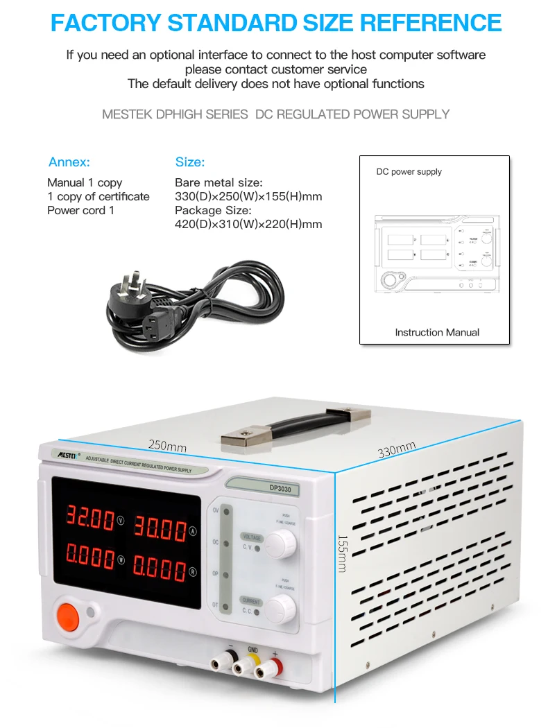 High-power Regulated Dc Power Supply With High Precision And High