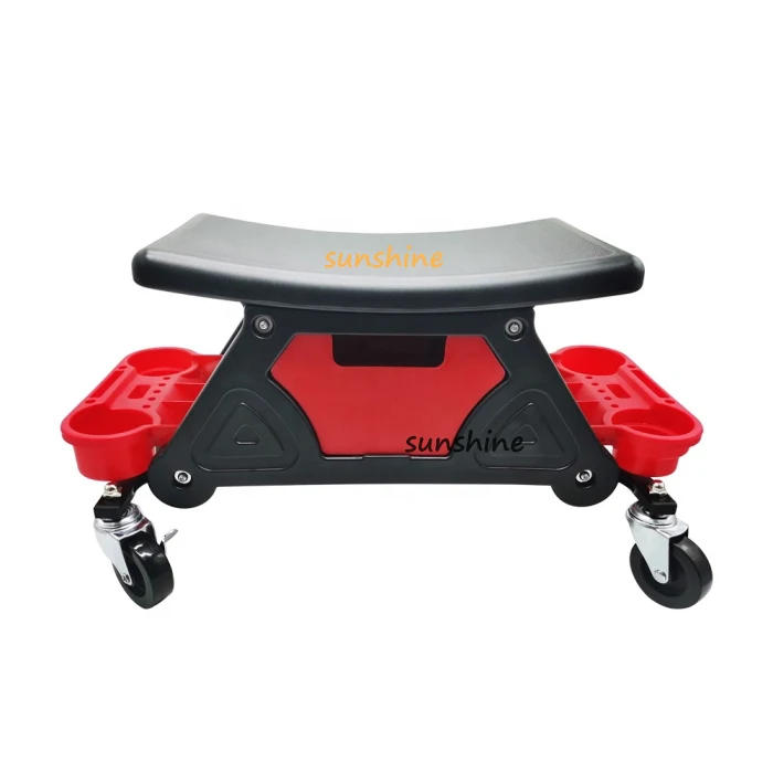 Red And Black Adjustable Heavy Duty Best Detailing Seat Chair Detailing Stool Car Repair Tool