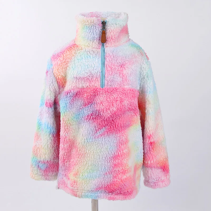 Wholesale Multicolor Sherpa Coat Adult & Kids Quarter Zip Sherpa Fleece