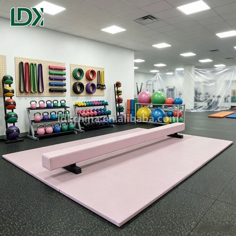 LDK Factory Price Pink Gym Landing Mat Gymnastics Floor Mat Balance Beam Mat
