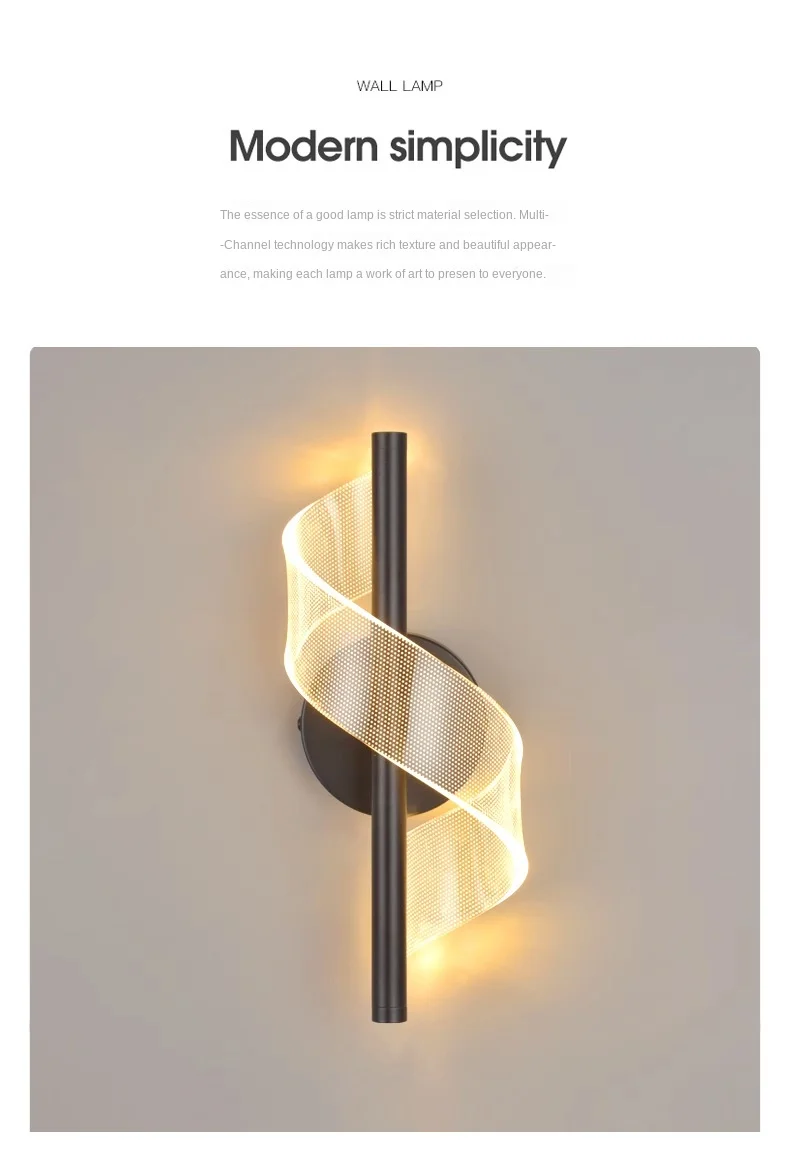 product modern minimalist nordic led bedside lamp cross border ultra bright aluminum for bedroom living room aisle background wall light-2