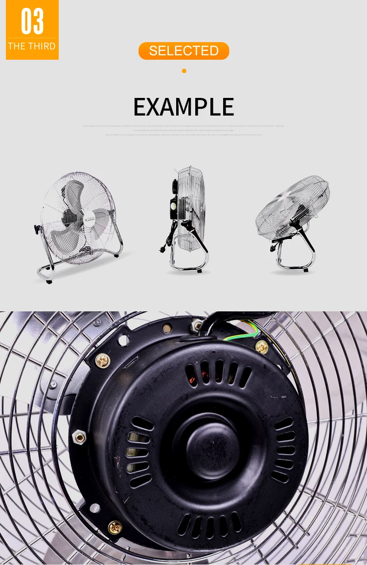 12V 24V High Speed Cooler Industrial Floor Fan Electric Price Ac Copper Motor With Fan Spare Parts manufacture