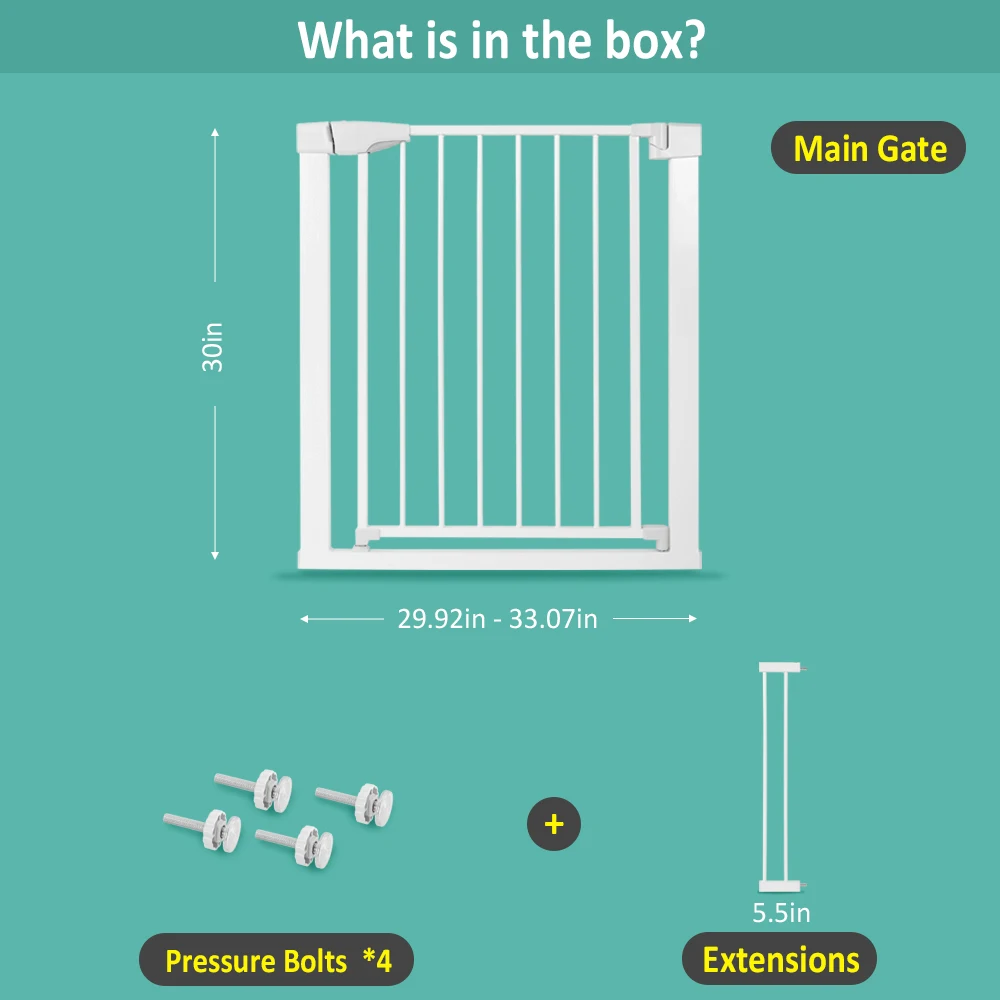 Modern Baby Gate Extra Wide Baby Gates For Stairs,Pet Dog Gates Auto