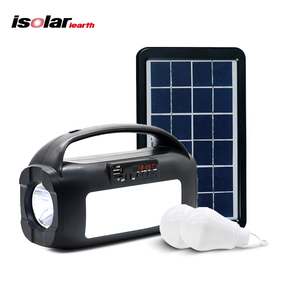 Off grid Energy 3W DC Cell LED Camping Emergency light Mini Home Portable Mobile Solar panel Power Generator