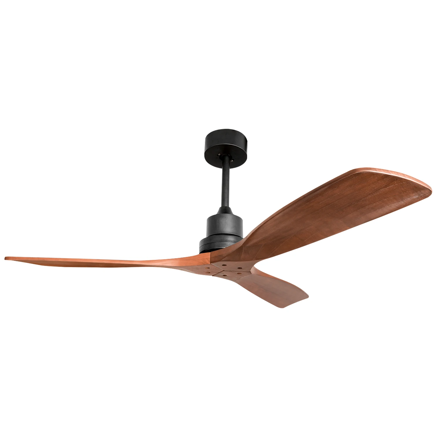 Modern Decorative 52inch Electric Solid Wooden Blades LED Light with Ceiling Fan