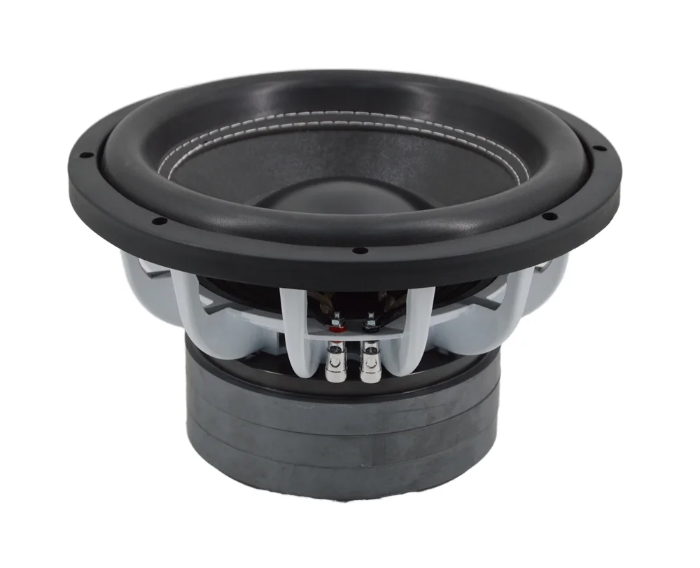 product 12 inch dual coil car subwoofer speaker 1000wrms 12v dc carbon paper cone with aluminium frame 2000wrms car audio subwoofer-1