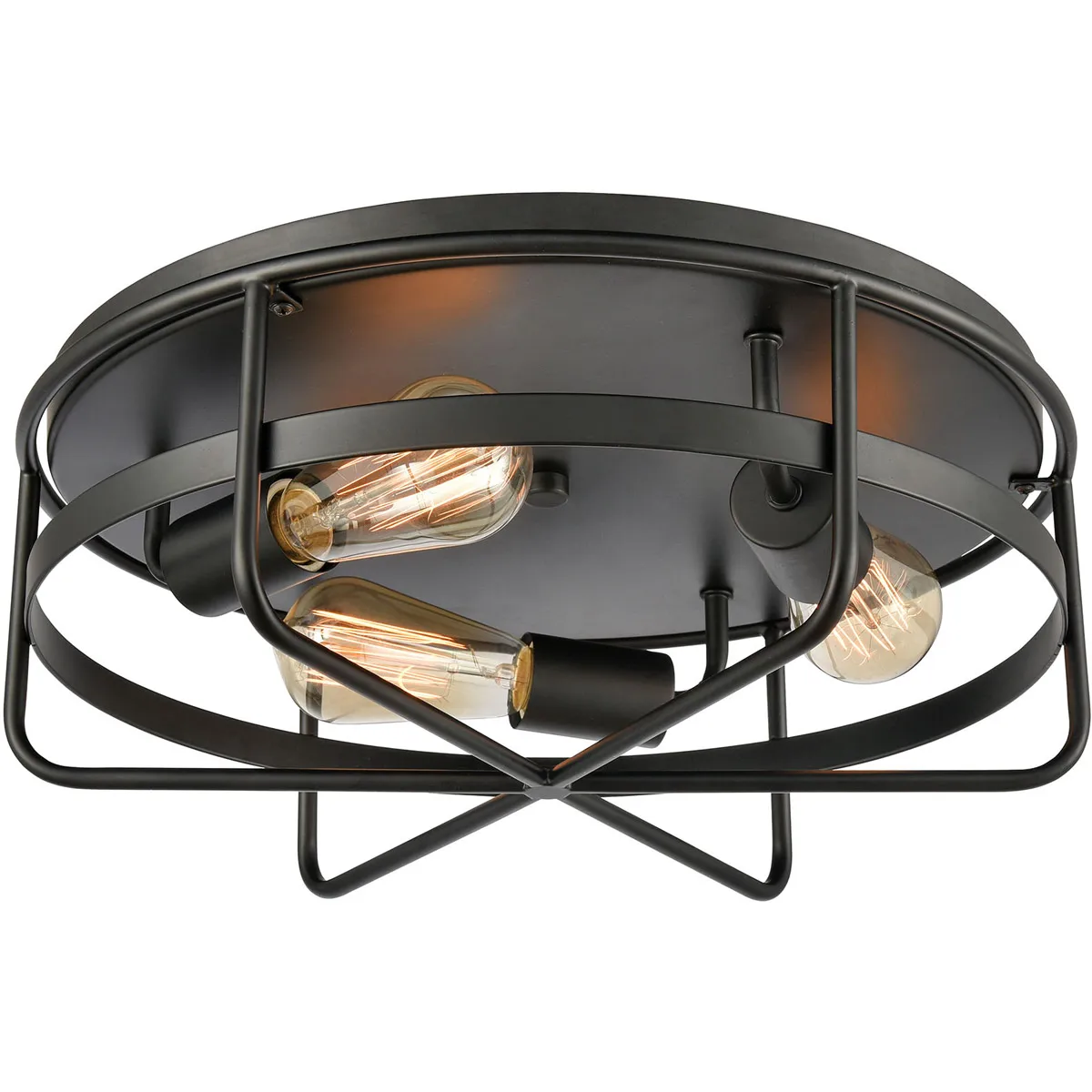 Thin Lines And A Timeless Design 3 Light 16 inch Matte Black Flush Mount Ceiling Light