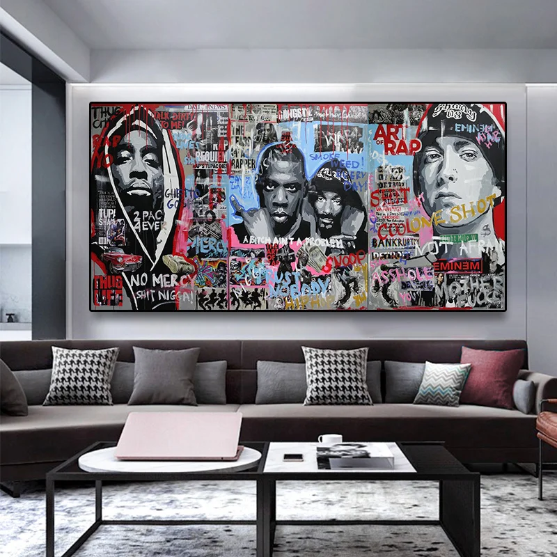 Retro 2PAC Rap Street Hip Hop Singer Wall Picture Poster