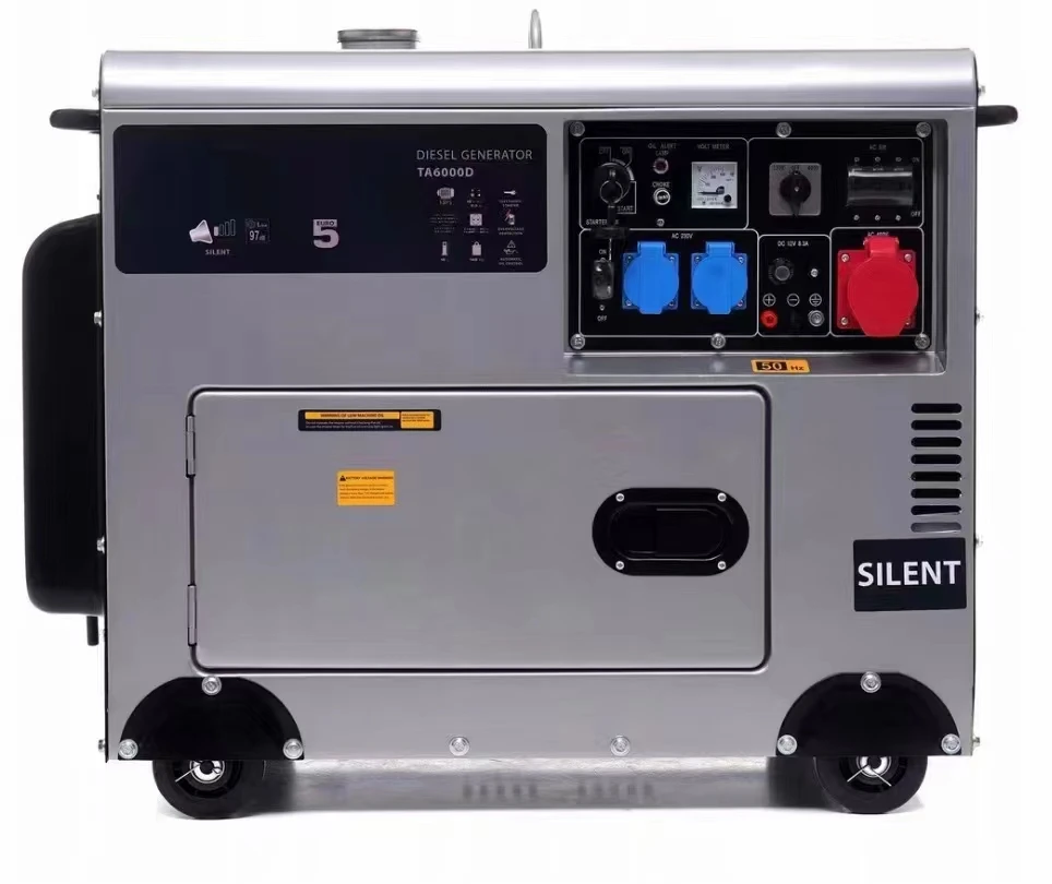 12000 watt tri-fuel inverter generator with control panel, wheels, and fuel selector dial