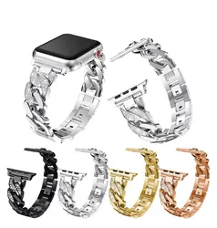 FASHION DIAMOND BRACELET STAINLESS STEEL BANDS FOR APPLE WATCH SERIES 1 2 3 4 5 6 SE METAL STRAP FOR IWATCH 38 40 42 44MM BAND