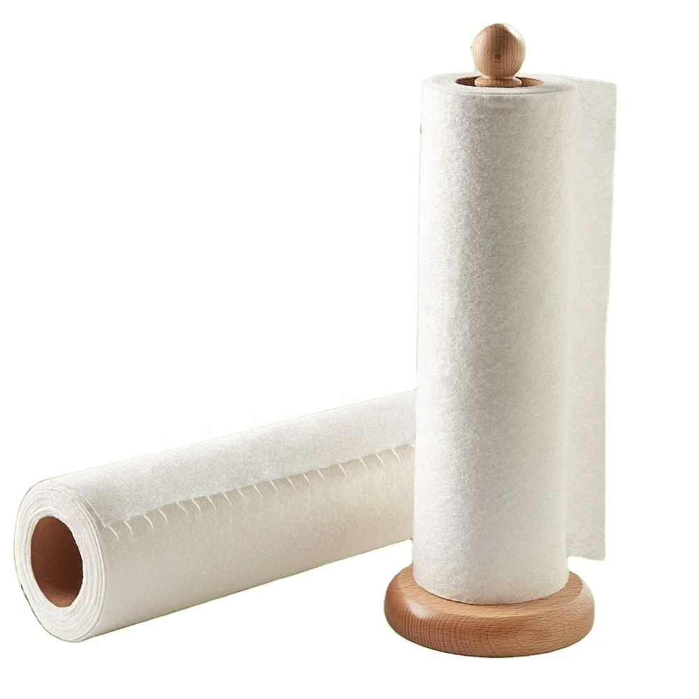 100% 无纺布竹纤维布毛巾卷用于家庭清洁