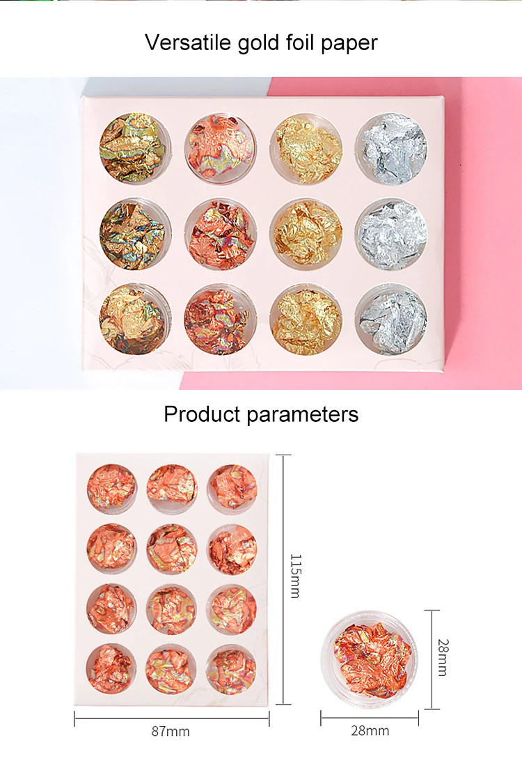 Colorful Nail Art Applique Oval Sequins Horse Eye Gold Sequins Nail