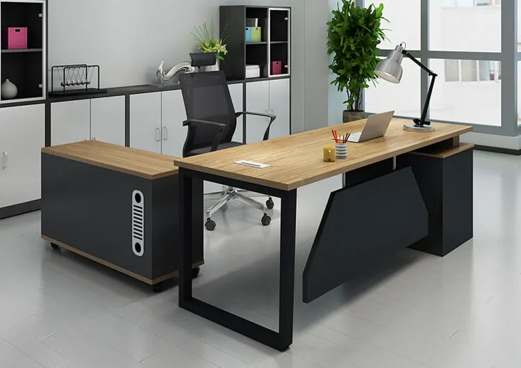 Modern Office Furniture Set Black White Customized Color Luxury