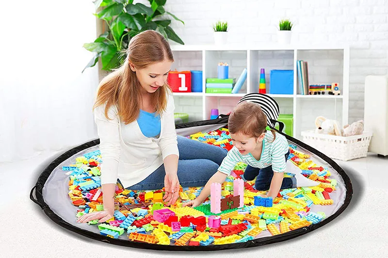 Portable Kids Toy Storage Bag Basket Organizer And Play Mat Updated Toy Storage Organizer Buy