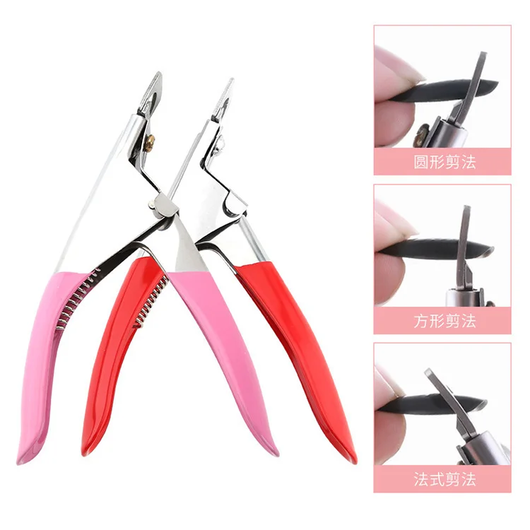 Wholesale False Straight Edge Clipper Tips Titanium Acrylic French Rose