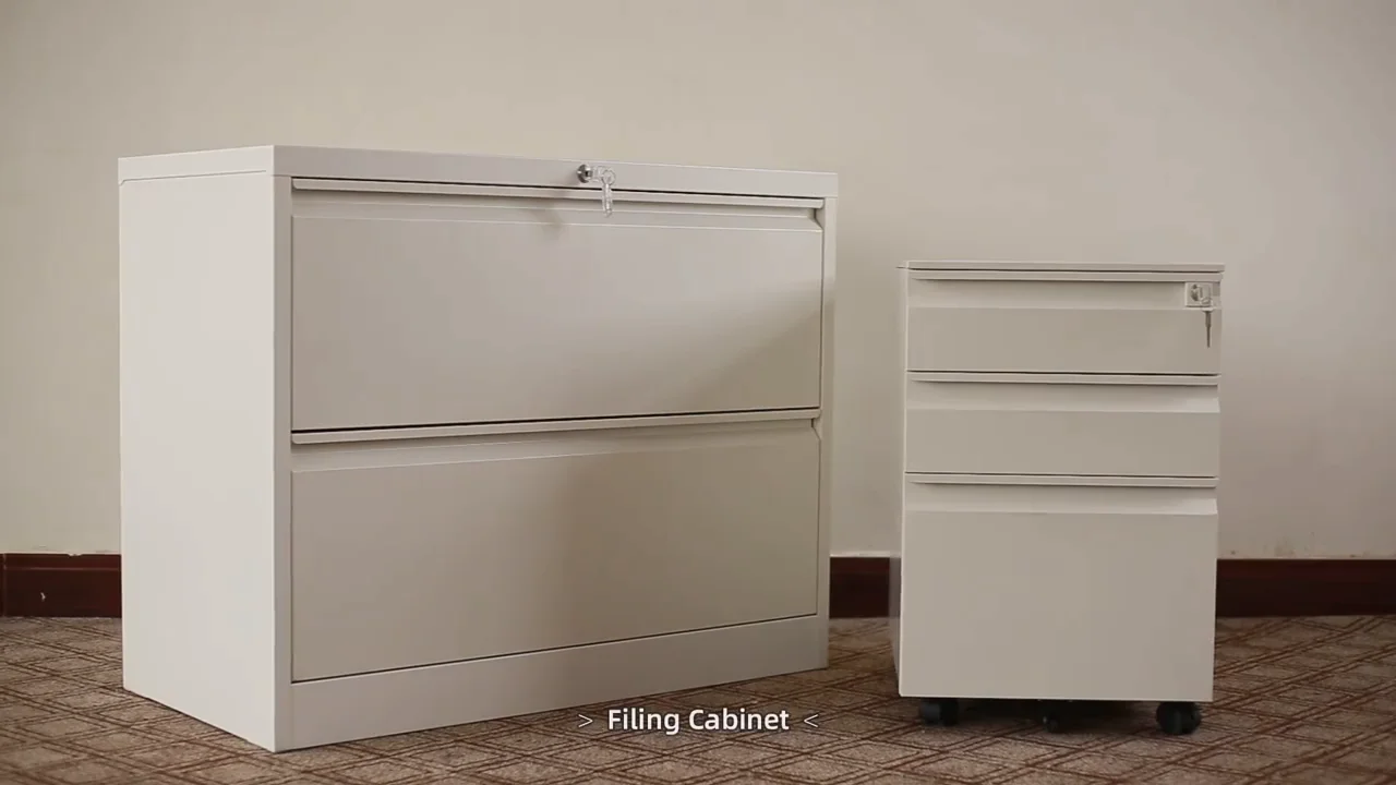 High Quality Fireproof Waterproof 3 Drawer Metal Wide Card Hon File For Office Storage