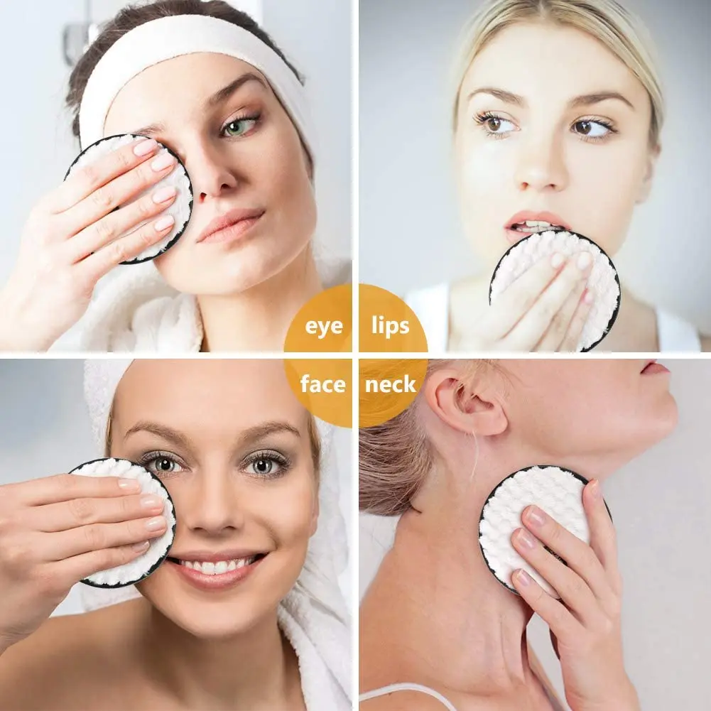 Reusable Make Up Remover Pads Washable Makeup Removal Puff Doublesided