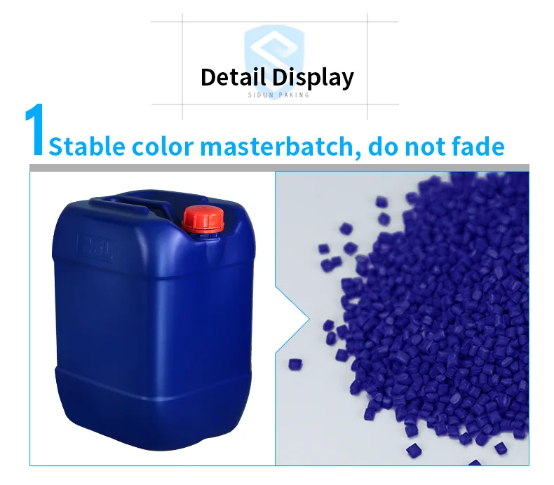 25kg Plastic Drums Food Grade Square Jerrycan Hdpe 25 Litre Chemical ...