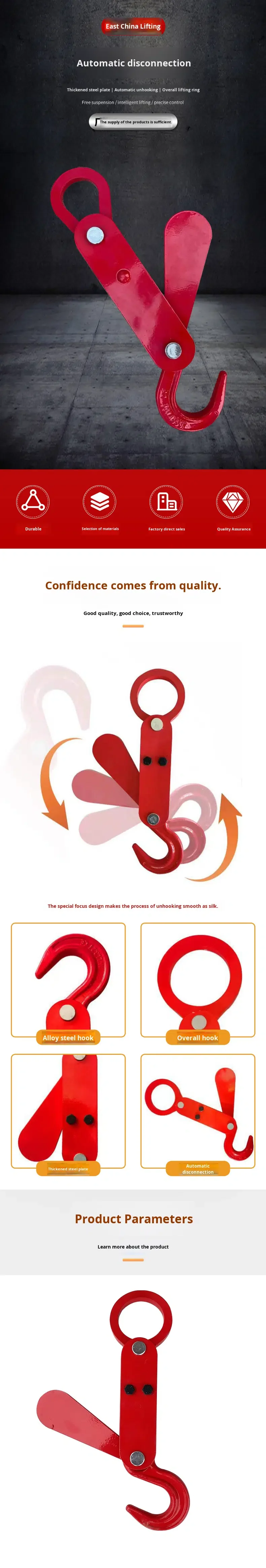 Unloading Hook Automatic Uncoupling Bag Container Lifting Hook Efficient Cargo ...