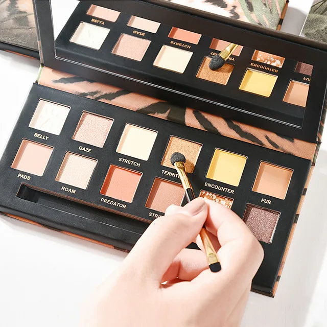 Cheap 12 Colors Multi-Series Private Label Custom Eyeshadow palette Animal makeup vegan eyeshadow palette