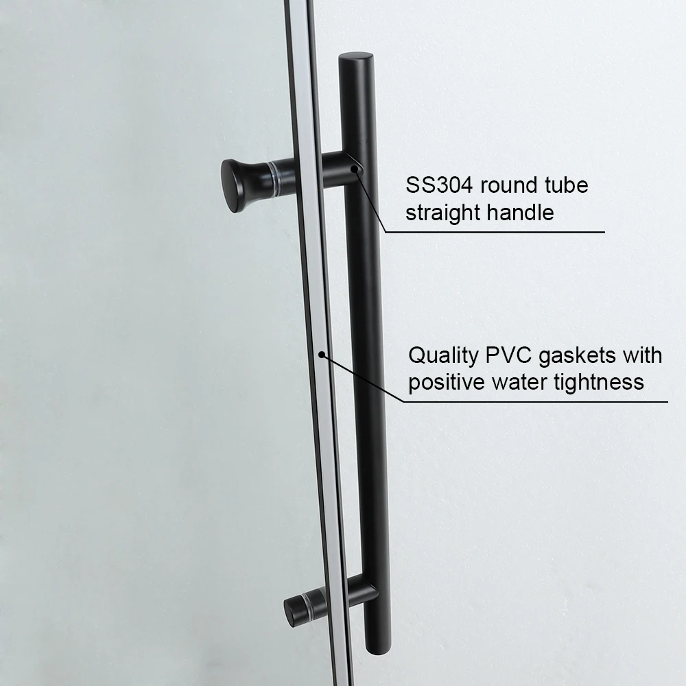 Bathtub Shower Tempered Glass Pivot Door
