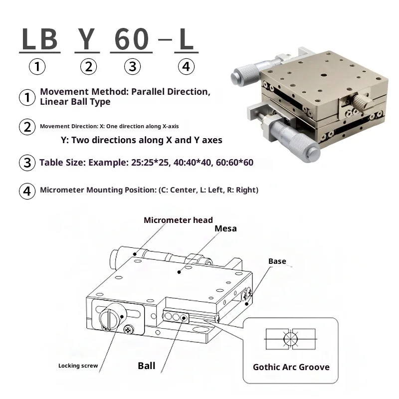80 high precision optical small fine linear manual adjustment sliding table bearing-14