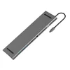 New products 10 in 1 3.1 USB C type C hubs to HDMI VGA 3*USB 3.0 RJ45 Gigabit Ethernet PD SD/TF card reader 3.5mm for Macbook TV