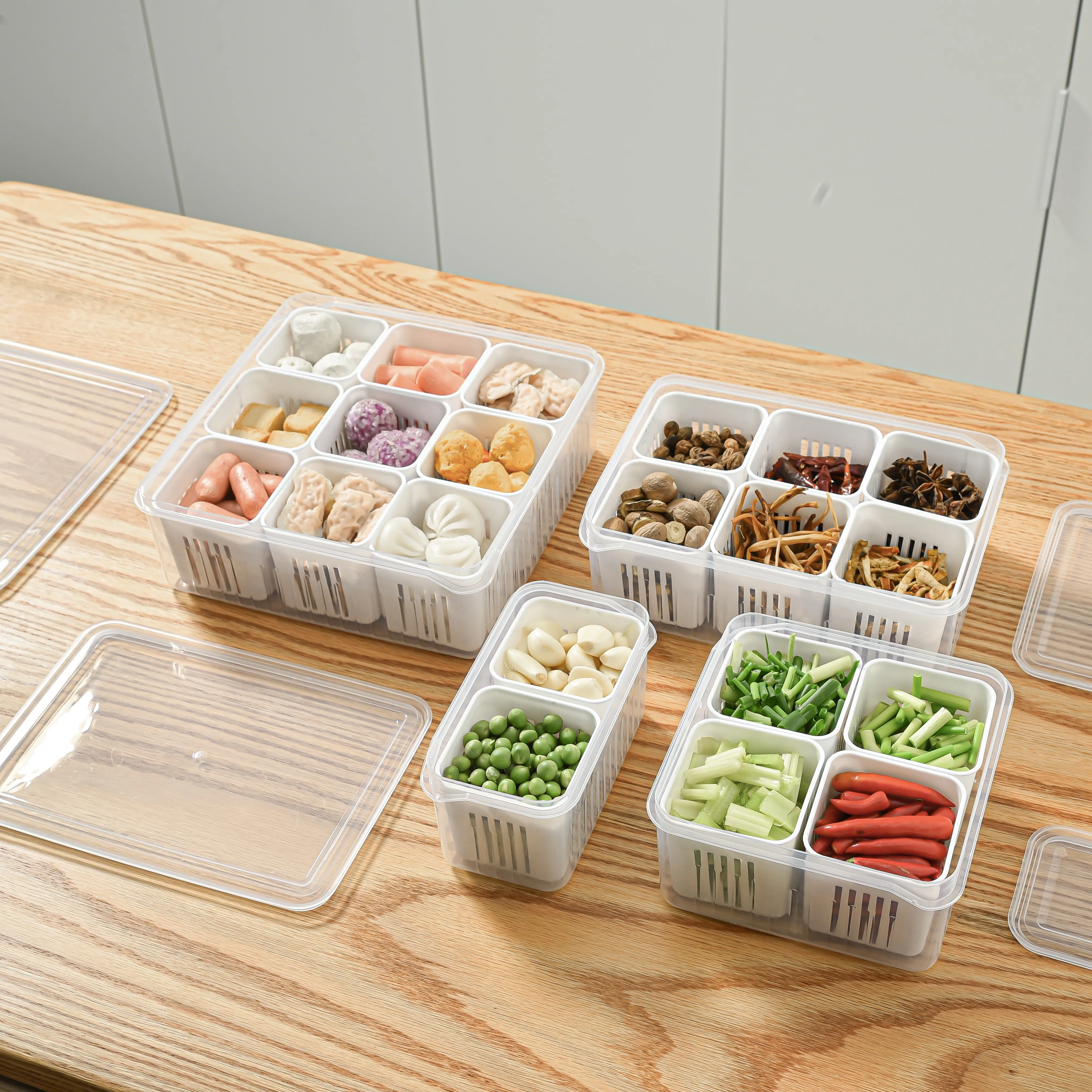 Clear Rectangular Kitchen Storage Box,Plastic Container Storage Box