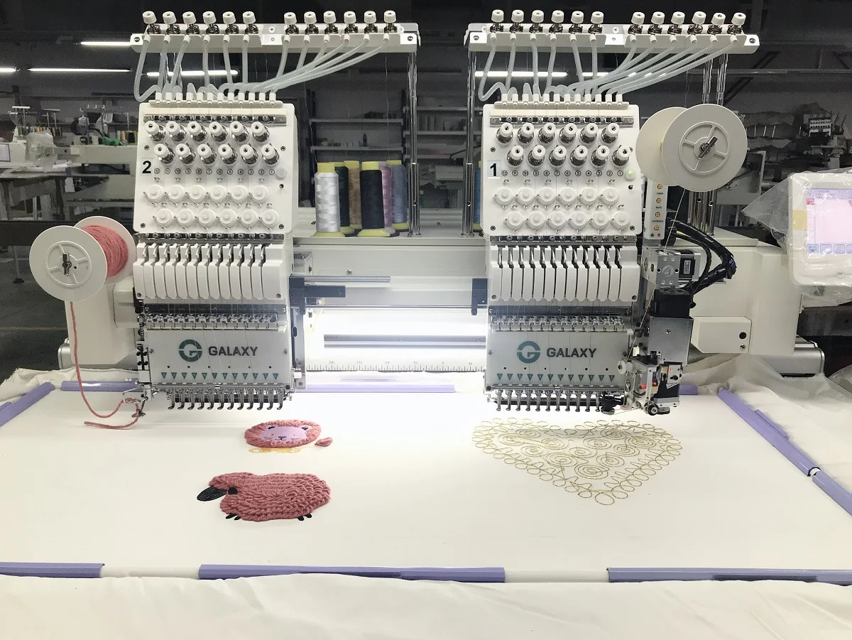 GALAXY HIGH SPEED 1202  WITH THICK THREAD + EASY CORDING EMBROIDERY MACHINE