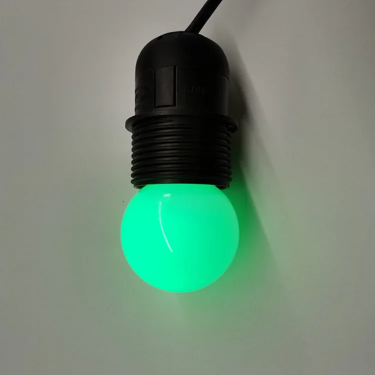 Free sample Outdoor deco led lighting E27 B22 1w colorful G45 plastic led 230v 24v RGB bulb