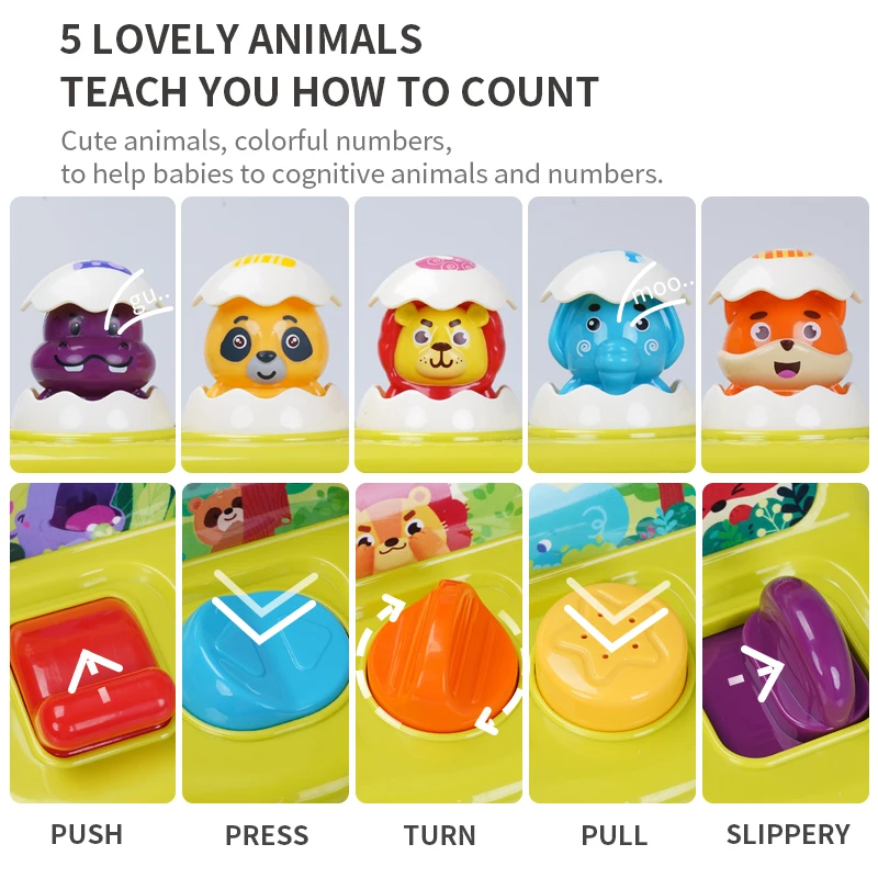 Fivestar Animal Cause And Effect Toy Musical Pop Up Game Plastic Toy ...