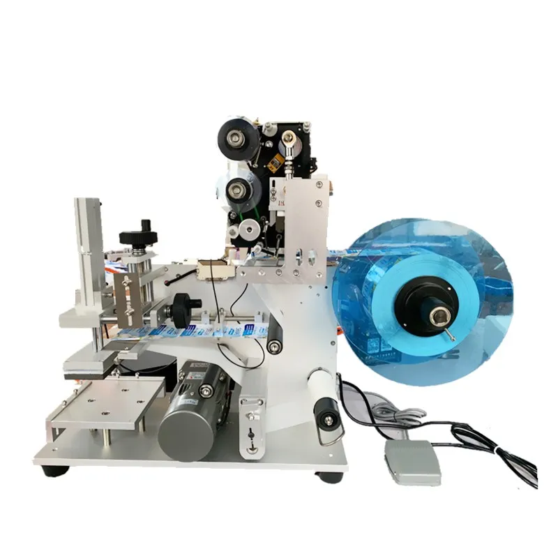 High Efficiency Flat Surface Labeling Machine with Date Coder 40-60pcs/min Speed and ±1mm Accuracy
