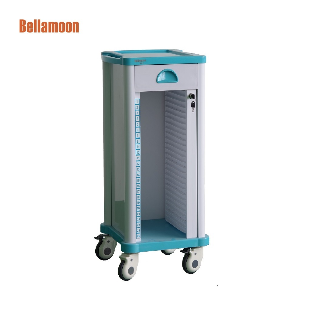 
TC9001B ABS Hospital Medical Record Folder Cart medical records trolley Medical Records Holders Trolley 