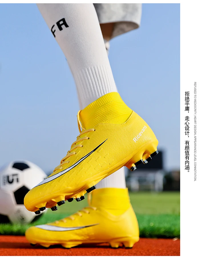 HOBIBEAR New Custom Outdoor Men Turf Soccer Boots Boy Football Spike Shoes Young Sport Shoe