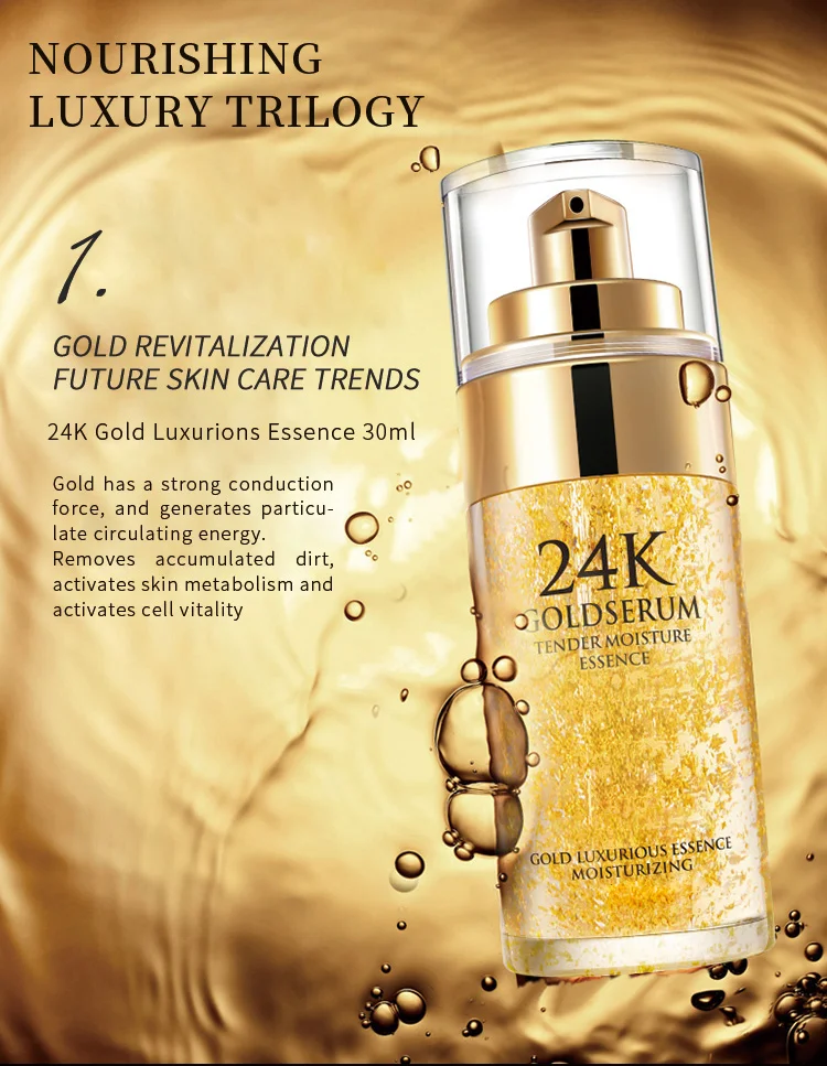 High Quality 3 Pieces Anti Aging 24k Gold Collagen Serum Skin Care Set Buy 24k Gold Skin Care