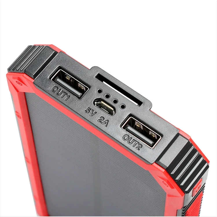Solar Power Bank 15000mAh Portable Power Bank Solar Phone Charger Fast Charger Dual USB for Smartphones Tablet - ANKUX.COM