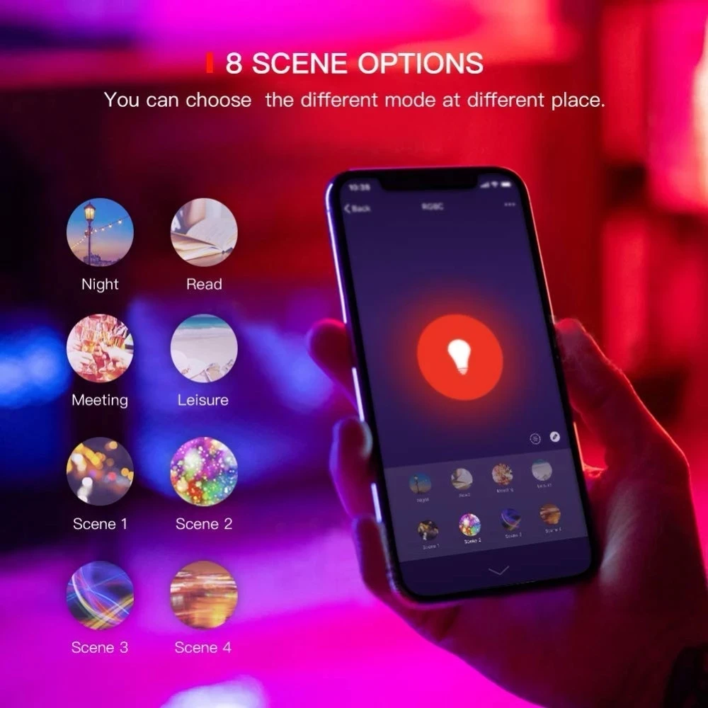 Home Alexa 7w 6500k+ 1600rgb+warm White Wifi Bulb Color Change Smart Phone Control E26 E27 R80 Wifi Led Bulb