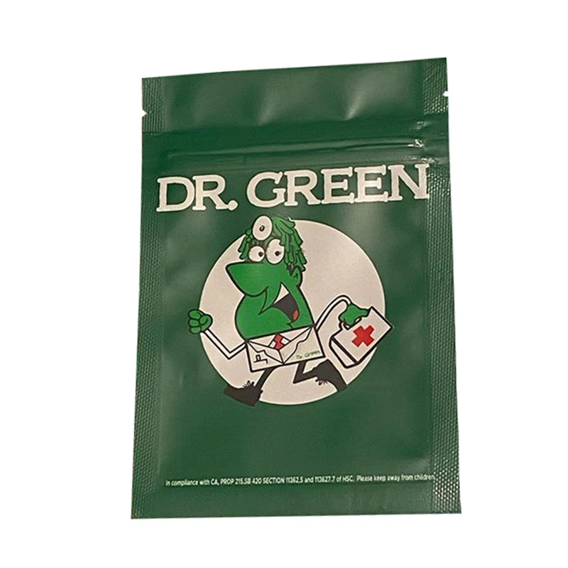 Wholesale Resealable 1G Custom Printed Matte Finish Tobacco Leaf Ziplock Mylar Pouch Bag Smell Proof Hemp Weed Packaging Sachet