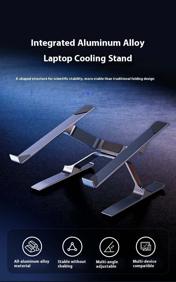 Adjustable Gaming Laptop Stand Aluminum Alloy Tablet PC Stand with Cooling Features