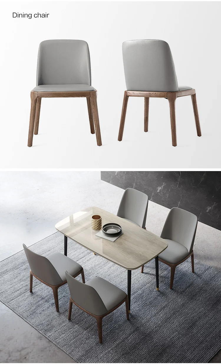 High Gloss Fiberglass Tempered Glass Top Dining Table Set Modern