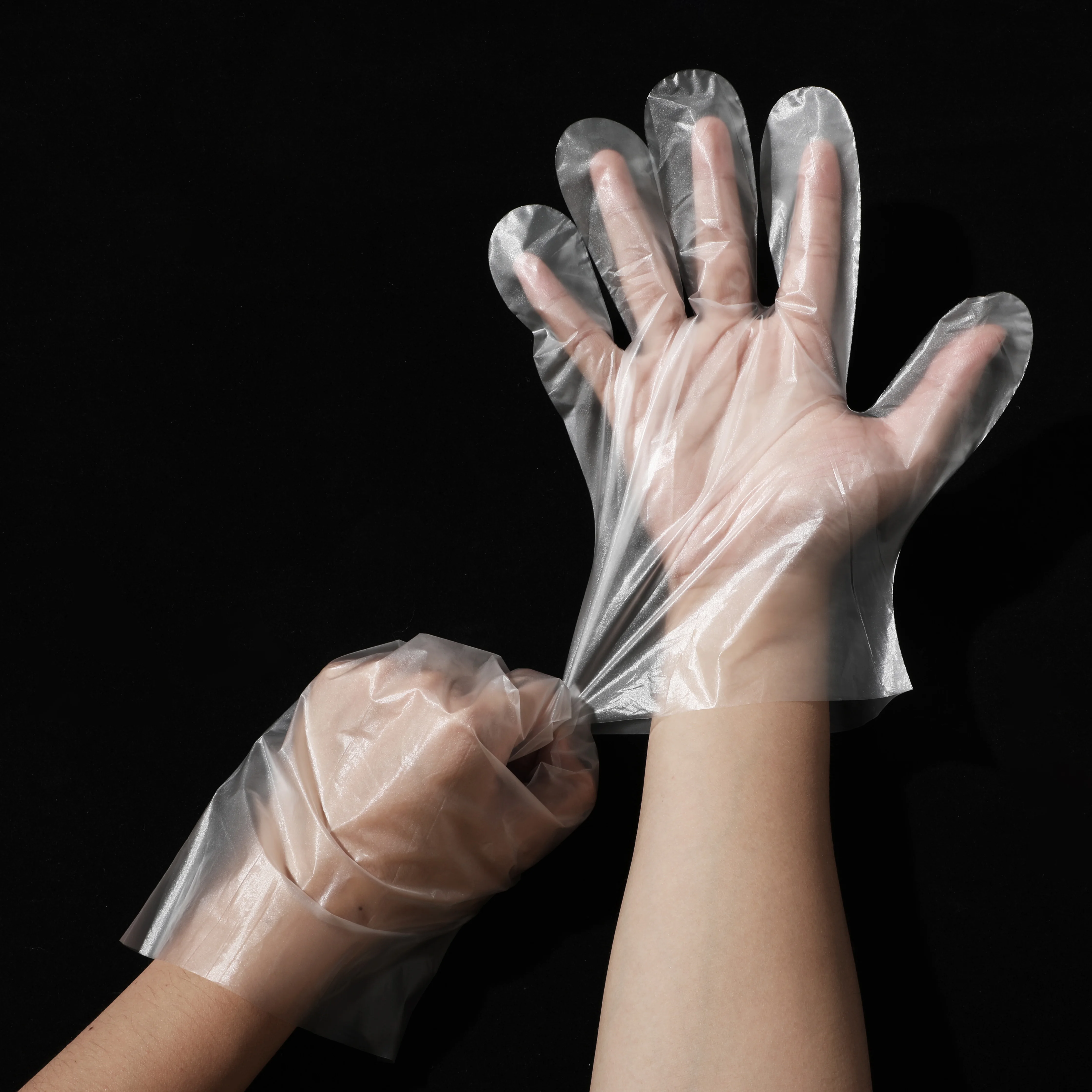 pe plastic gloves transparent tpe cpe disposable gloves