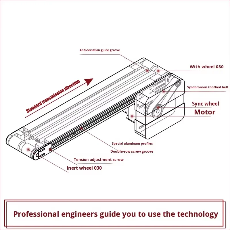 PVC Full Belt Electric Control Speed Adjustable Small Conveyor Accurate Positioning for Heat Sink Custom Cutting Processing details