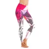 Sport Leggings High Waist Compression Pants Gym Clothes Sexy Running Feather Print Yoga Tights Women Fitness Yoga Pants