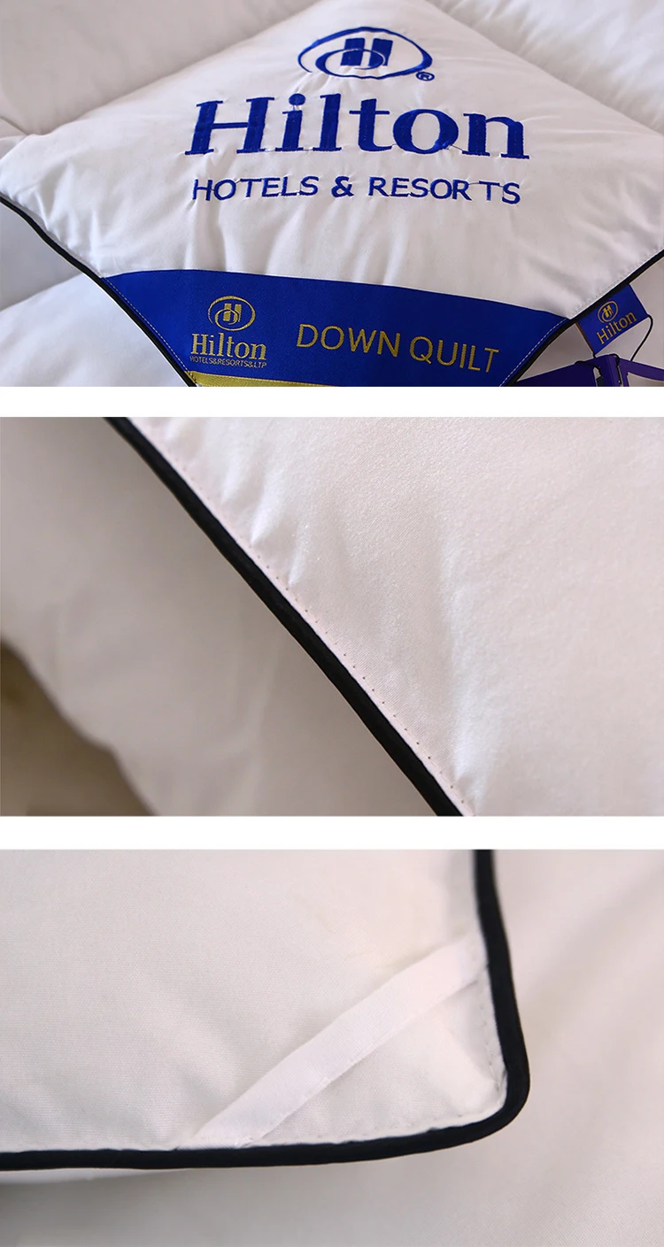 Factory Wholesale Luxury Designer White Duvet Bed Quilt Cover Hilton